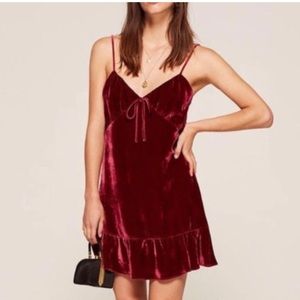Reformation Polly Velvet dress